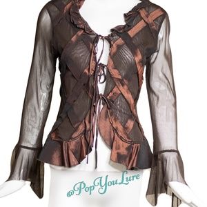 BC Fashions Brown Shear Top